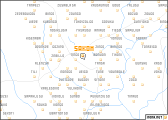 map of Sakom