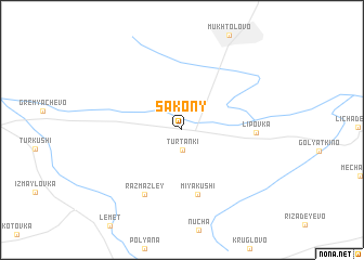 map of Sakony