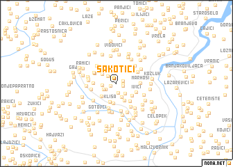 map of Šakotići