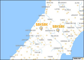 map of Saksak