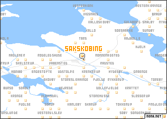 map of Sakskøbing