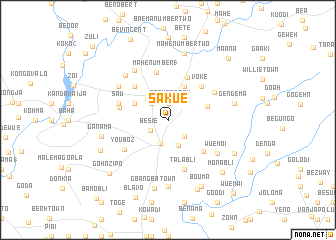 map of Sakue