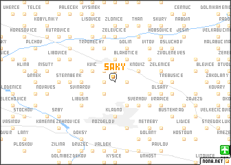 map of Saky