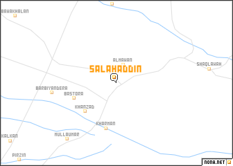 map of Şalāḩ ad Dīn