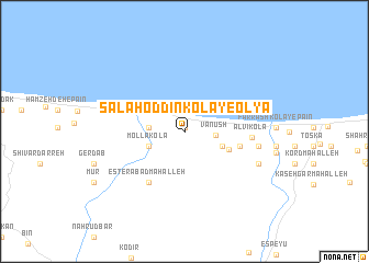 map of Şalaḩ od Dīn Kolā-ye ‘Olyā