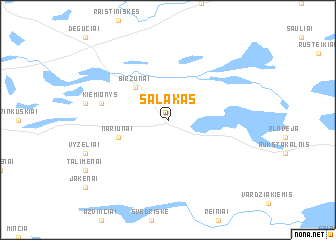 map of Salakas