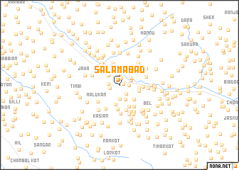 map of Salāmābād