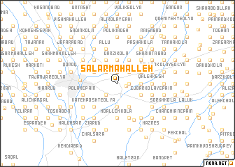 map of Sālār Maḩalleh