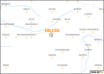 map of Şalcău