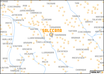 map of Salccaña