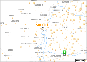 map of Salento