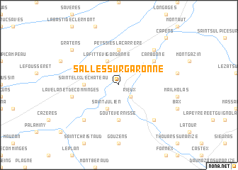map of Salles-sur-Garonne