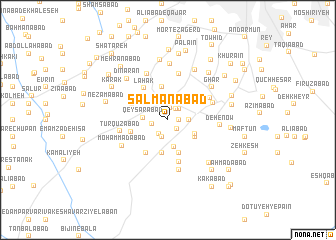 map of Salmānābād