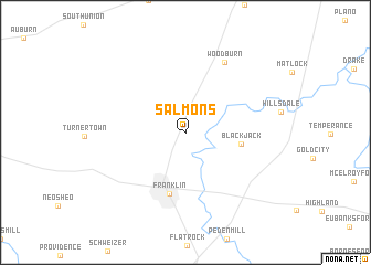 map of Salmons