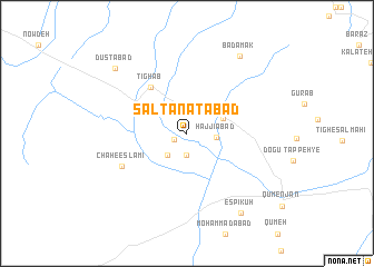 map of Salţanatābād