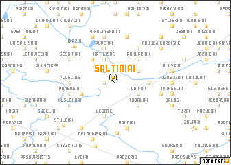 map of Šaltiniai