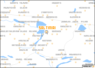 map of Šaltiniai
