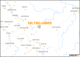 map of Salto el Jíbaro