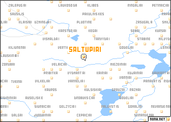 map of Šaltupiai