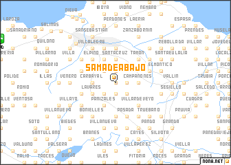 map of Sama de Abajo