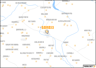 map of Şamaxı