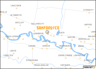 map of Sam Fordyce