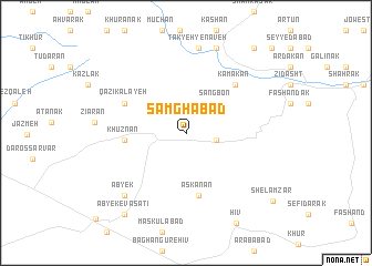 map of Şamghābād