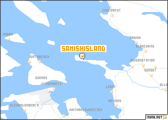 map of Samish Island