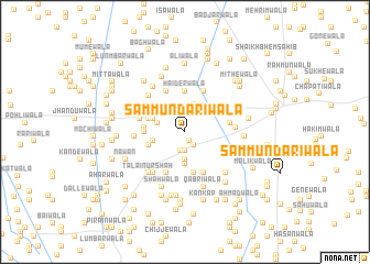 map of Sammundarīwāla