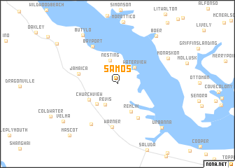 map of Samos