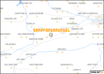 map of Sampford Arundel