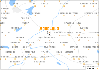 map of Sampławo