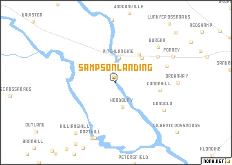 map of Sampson Landing