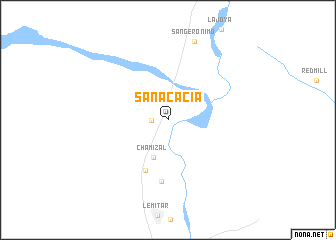 map of San Acacia