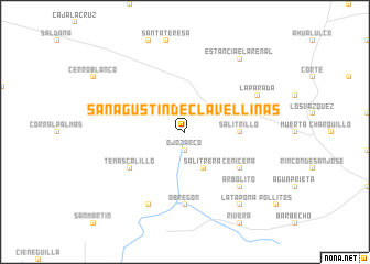 map of San Agustín de Clavellinas