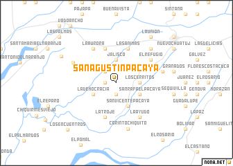 map of San Agustín Pacayá