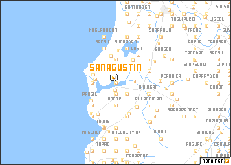 map of San Agustin