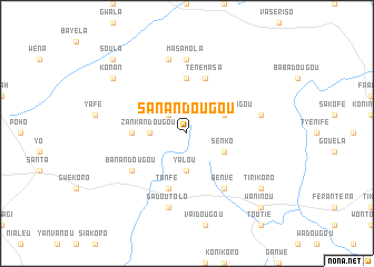 map of Sanandougou