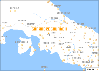 map of San Andres Bundok