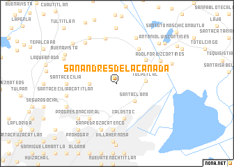 map of San Andrés de la Cañada