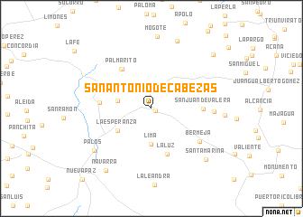 map of San Antonio de Cabezas