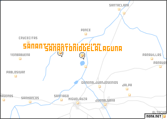 map of San Antonio de La Laguna