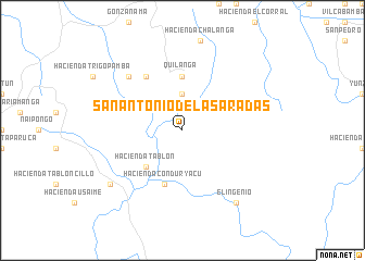map of San Antonio de las Aradas