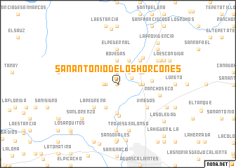 map of San Antonio de los Horcones