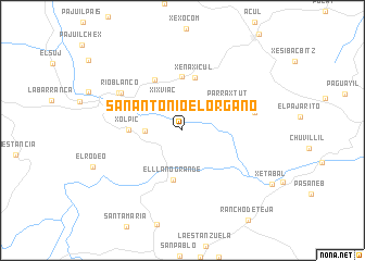 map of San Antonio El Órgano
