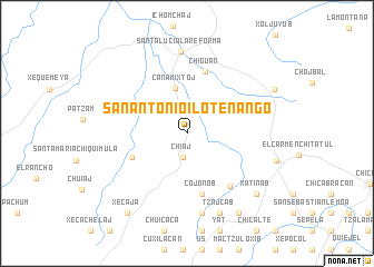map of San Antonio Ilotenango