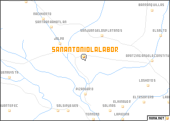 map of San Antonio la Labor