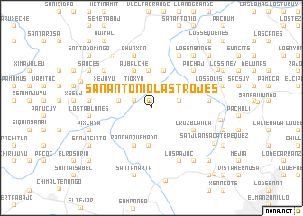 map of San Antonio Las Trojes