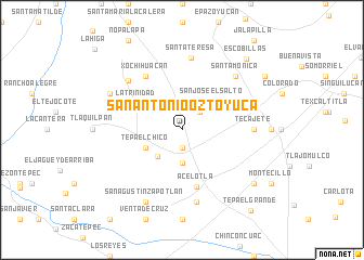 map of San Antonio Oztoyuca