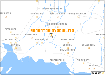 map of San Antonio y Aguilita